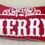 Merry Christmas Feather Pillow