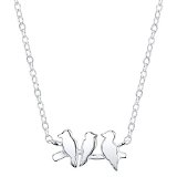 Sterling Silver Birds Necklace