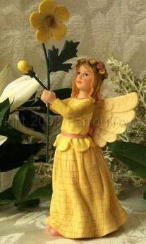 36003cheerfulnesswildflower.jpg - Demdaco "Buttercups for Cheerfulness" Wildflower Angel Figurine